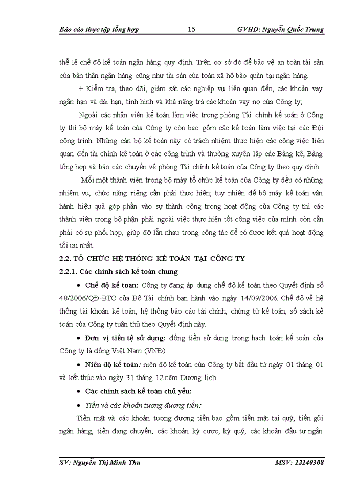 image for page Tổ chức bộ máy kế toán và hệ thống kế toán tại công ty