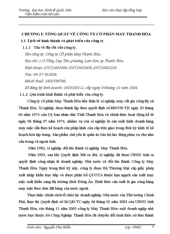 image for page Đặc điểm hoạt động sản xuất, kinh doanh của công ty