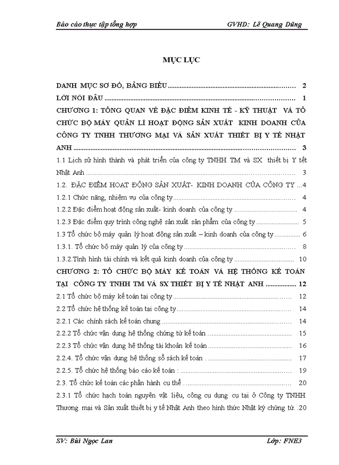 image for page Tổ chức bộ máy kế toán và hệ thống kế toán tại  công ty tnhh tm và sx thiết bị y tế nhật anh