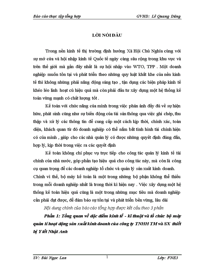 image for page Tổ chức bộ máy kế toán và hệ thống kế toán tại  công ty tnhh tm và sx thiết bị y tế nhật anh