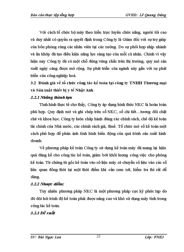 image for page Tổ chức bộ máy kế toán và hệ thống kế toán tại  công ty tnhh tm và sx thiết bị y tế nhật anh
