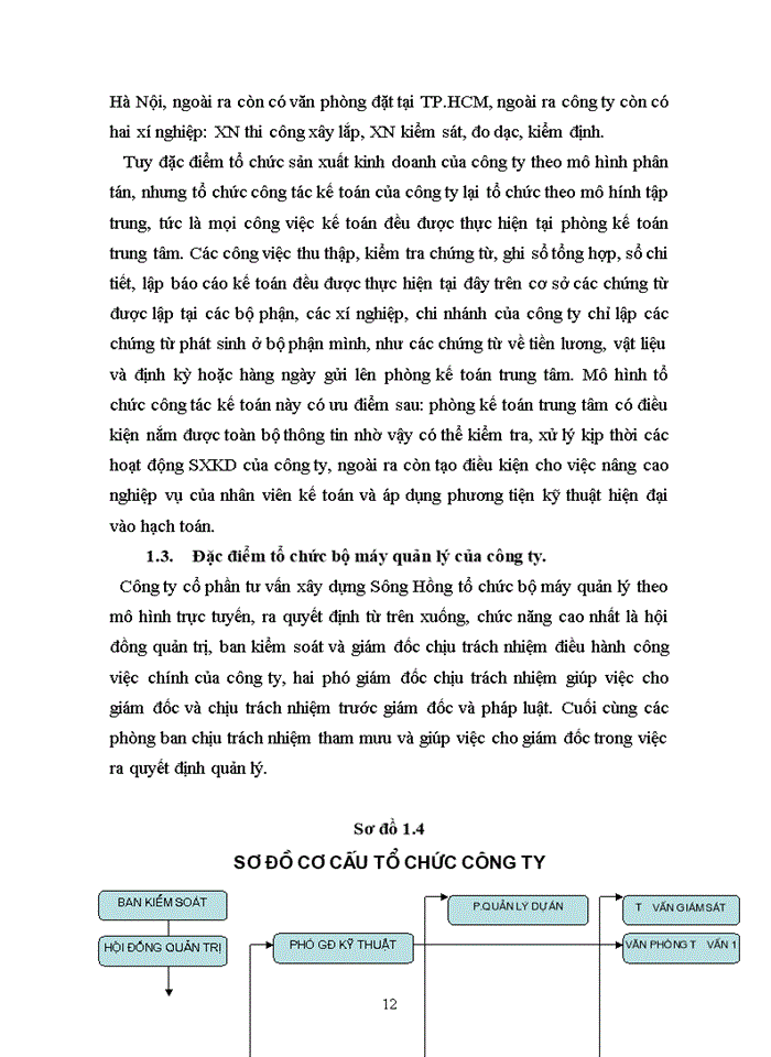 image for page Đặc diểm tổ chức hạnh toán kế toán tại công ty cổ phần tư vấn xây dựng Sông Hồng.