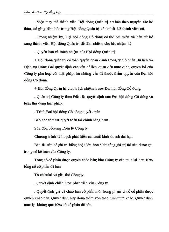 image for page Các lĩnh vực kinh doanh chủ yếu của Công ty Cổ phần Du lịch và Dịch vụ Hồng Gai.