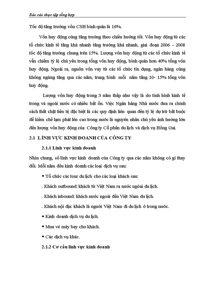 image for page Các lĩnh vực kinh doanh chủ yếu của Công ty Cổ phần Du lịch và Dịch vụ Hồng Gai.