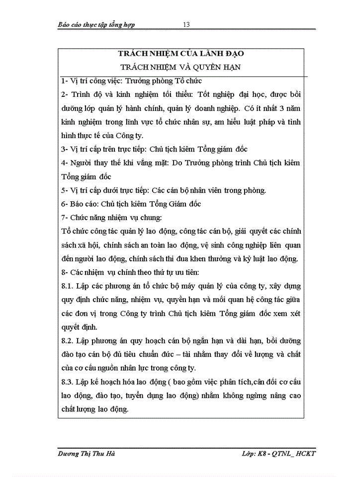 image for page Nghiên cứu sâu về phòng tổ chức nhân sự của Công ty TNHHNN một thành viên Cơ khí Hà Nội