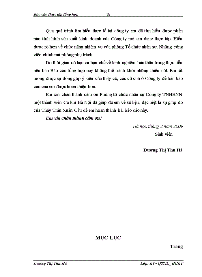 image for page Nghiên cứu sâu về phòng tổ chức nhân sự của Công ty TNHHNN một thành viên Cơ khí Hà Nội