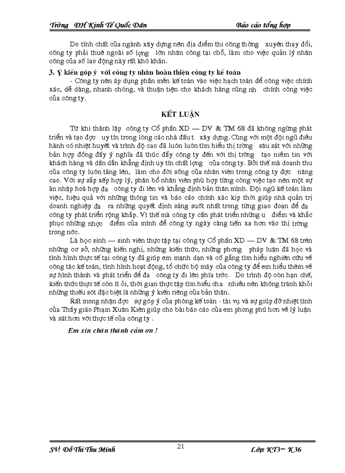 image for page Một số đặc điểm tình hình chung của Công ty Cổ phần Xây dựng - Dịch vụ và Thương mại 68