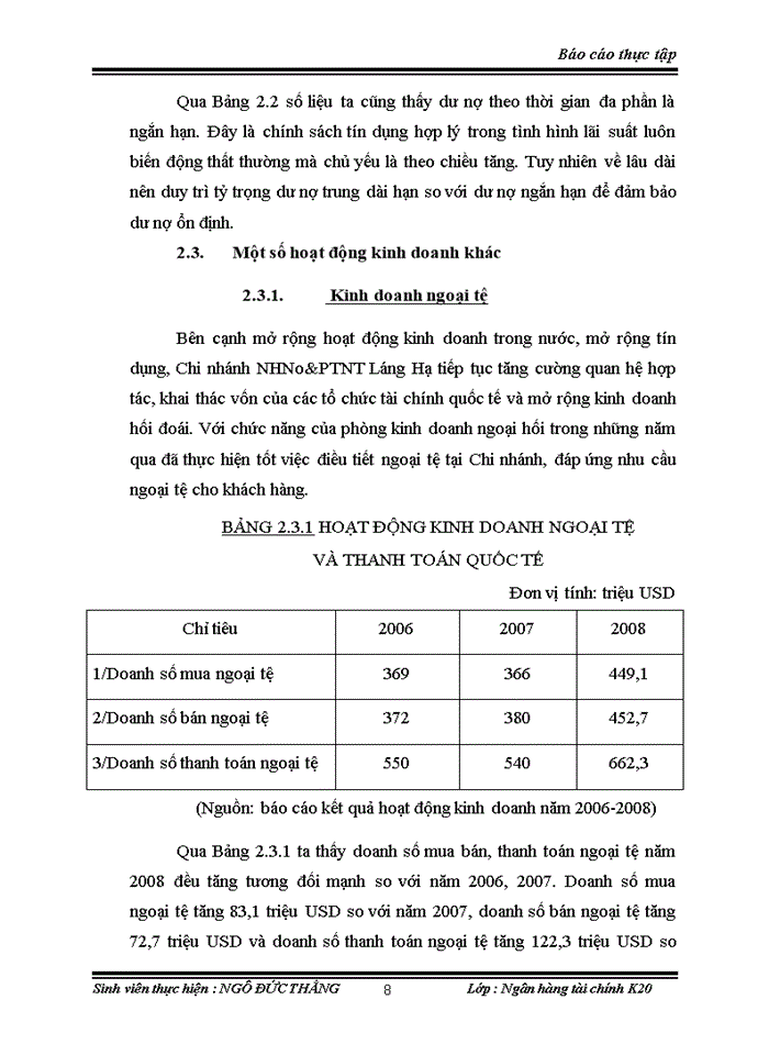 image for page Thực trạng tình hình hoạt động kinh doanh của NHNo&PTNT Láng Hạ trong thời gian qua
