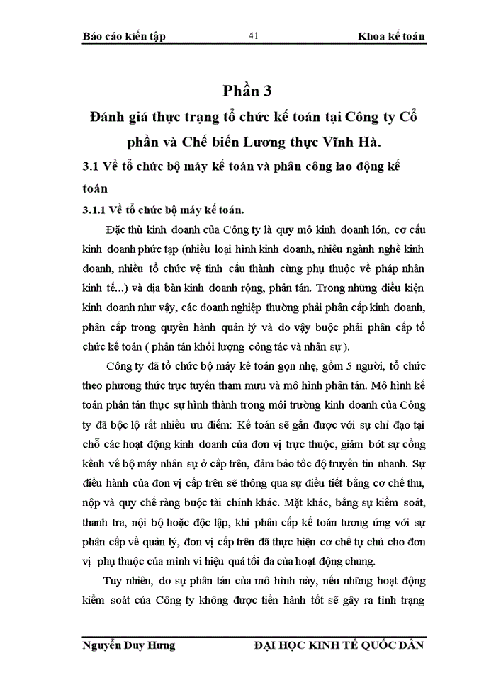 image for page Thực trạng tổ chức hạch toán kế toán tại Công ty Cổ phần và Chế biến Lương thực Vĩnh Hà