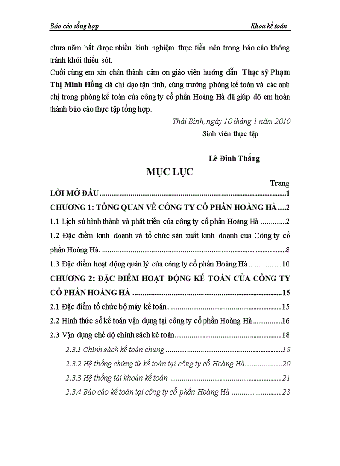 image for page Thực trạng tổ chức hạch toán kế toán tại Công ty cổ phần Hoàng Hà