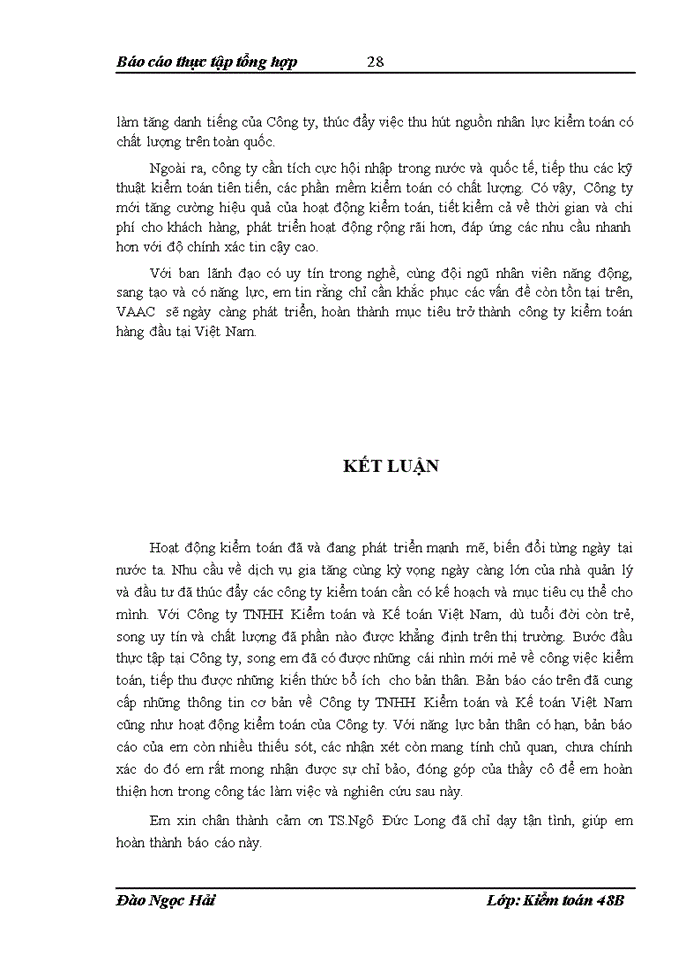 image for page Đặc điểm tổ chức kiểm toán của công ty kiểm toán và kế toán việt nam