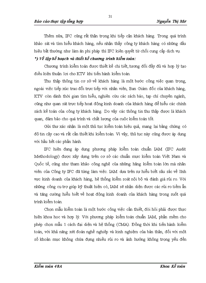 image for page Đặc điểm tổ chức kiểm toán của công ty kiểm toán và tư vấn tài chính quốc tế (ifc)