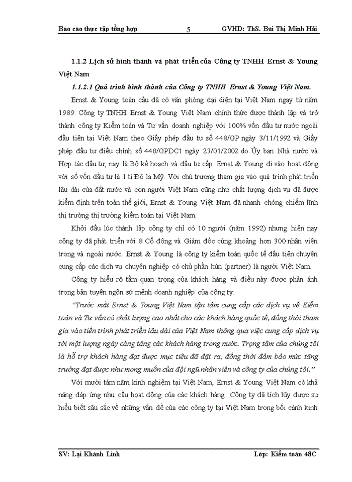 image for page Đặc điểm tổ chức đoàn kiểm toán của Công ty TNHH Ernst & Young Việt Nam