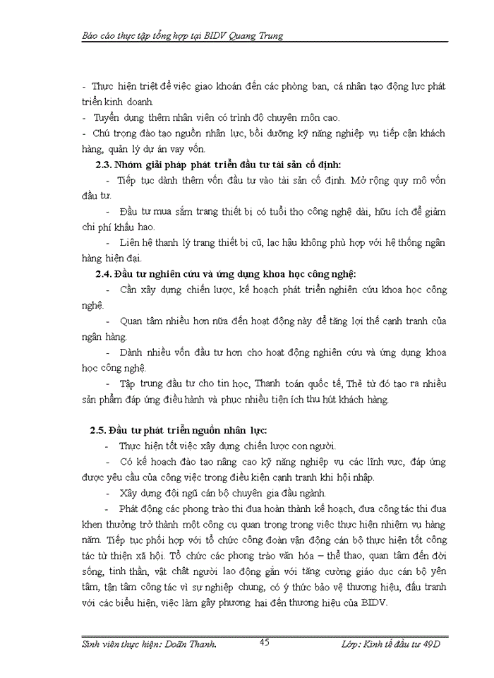 image for page Thực trạng các hoạt động đầu tư và quản lý đầu tư tại ngân hàng đầu tư và phát triển việt nam chi nhánh quang trung