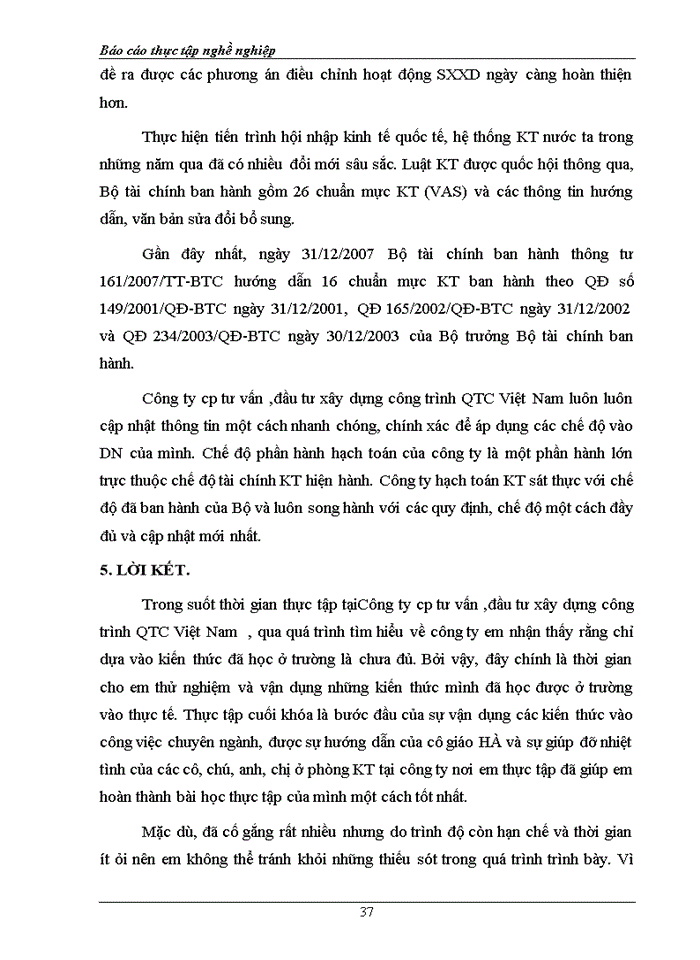 image for page Thực trạng công tác kt theo nội dung thực tập lựa chọn tại cơ sở