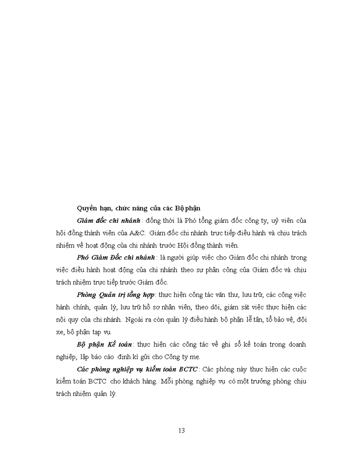 image for page Đặc điểm tổ chức kiểm toán của công ty tnhh kiểm toán và tư vấn a&c