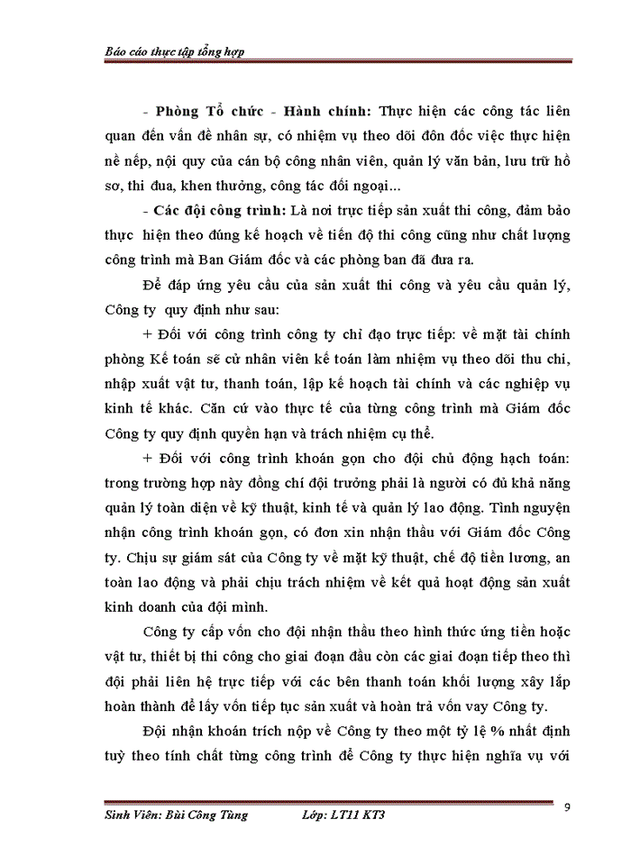 image for page Tổ chức bộ máy kế toán và hệ thống kế toán tại công ty