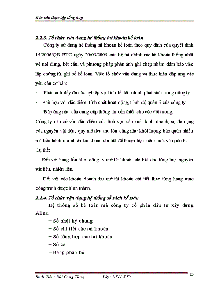 image for page Tổ chức bộ máy kế toán và hệ thống kế toán tại công ty