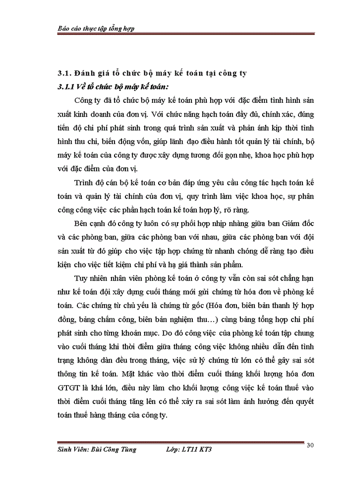 image for page Tổ chức bộ máy kế toán và hệ thống kế toán tại công ty