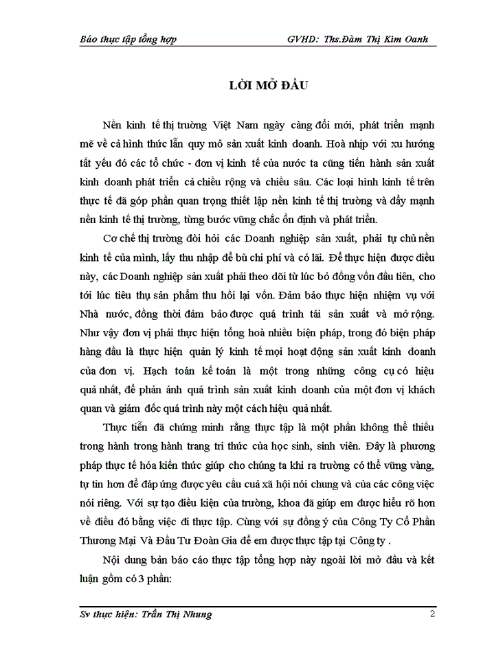 image for page Tổ chức bộ máy kế toán tại công ty cổ phần thương mại và đầu tư Đoàn Gia