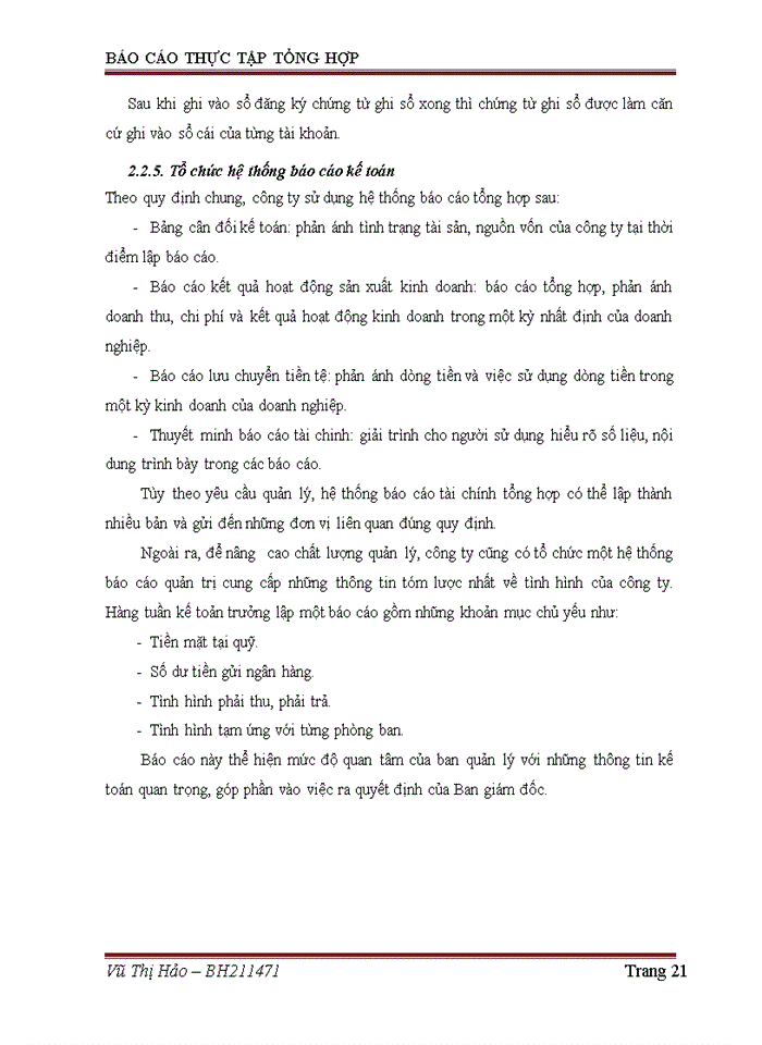 image for page Tổ chức bộ máy kế toán và hệ thống kế toán tại công ty