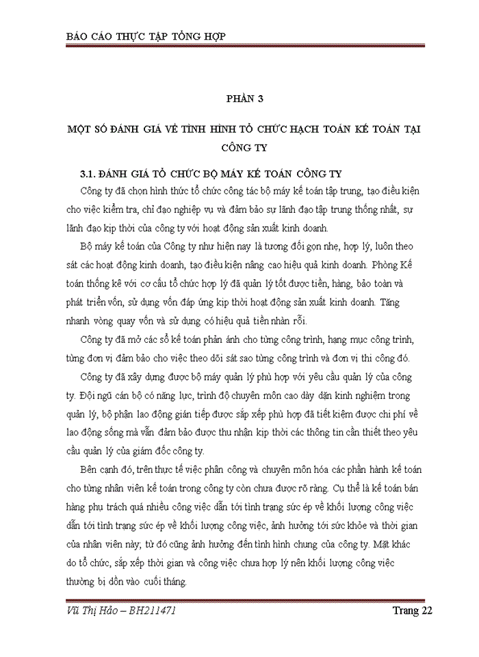 image for page Tổ chức bộ máy kế toán và hệ thống kế toán tại công ty