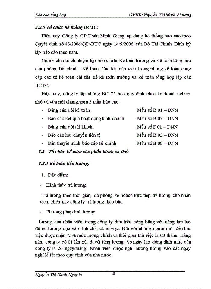 image for page Tổ chức bộ máy  kế toán và hệ thống kế toán tại công ty cp toàn minh giang