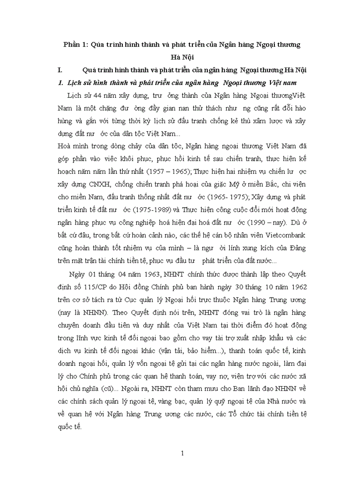 image for page Qúa trình hình thành và phát triển của Ngân hàng Ngoại thương