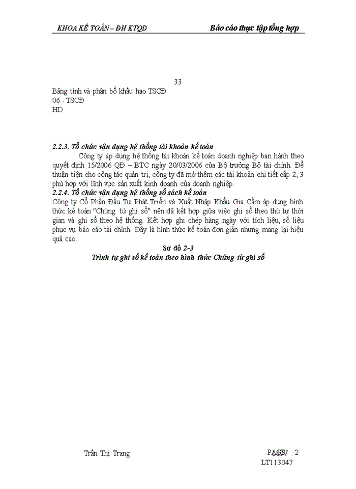image for page Tổ chức bộ máy kế toán và hệ thống kế toán tại Công ty Cổ Phần Đầu Tư Phát Triển và Xuất Nhập Khẩu Gia Cầm.