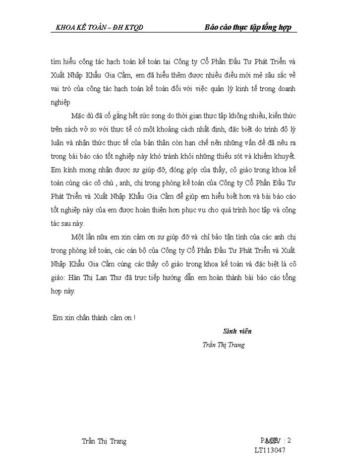 image for page Tổ chức bộ máy kế toán và hệ thống kế toán tại Công ty Cổ Phần Đầu Tư Phát Triển và Xuất Nhập Khẩu Gia Cầm.