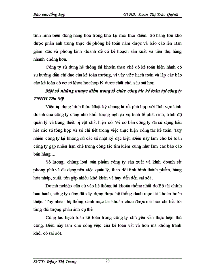 image for page Tổ chức bộ máy kế toán và hệ thống kế toán tại công ty tnhh tân mỹ