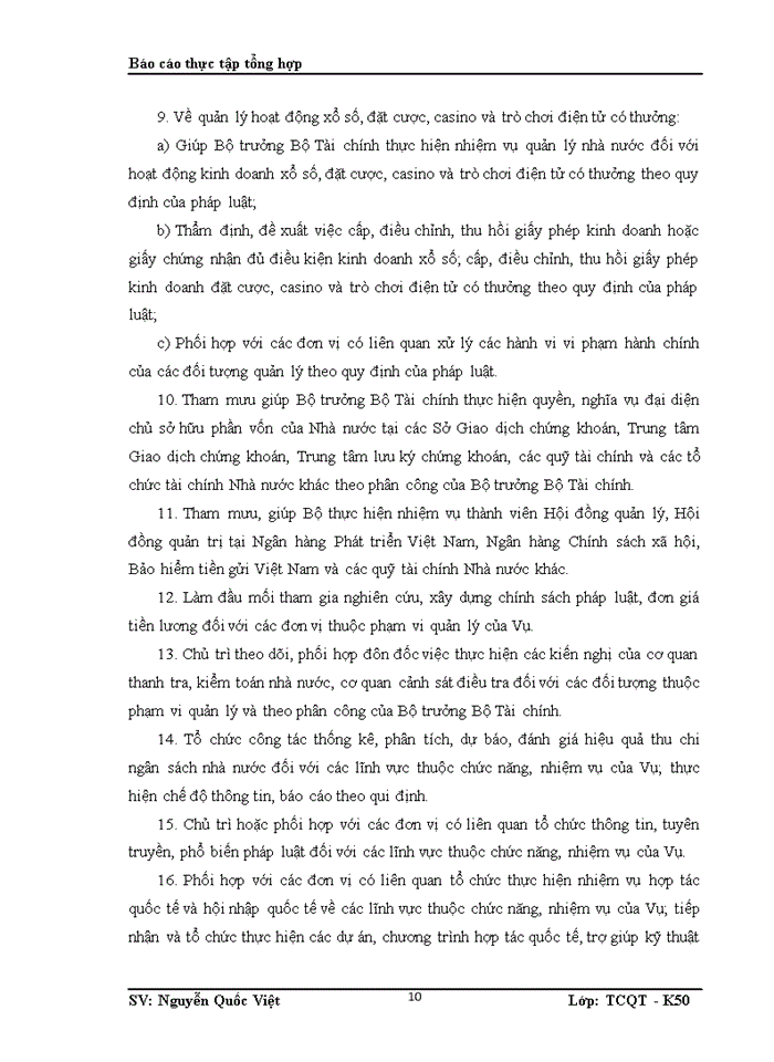 image for page Tình hình hoạt động của Vụ tài các Ngân hàng và các tổ chức Tài chính trong thời gian gần đây