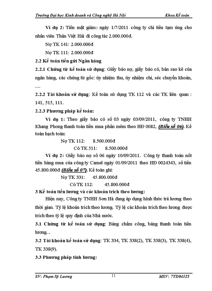 image for page Tổ chức công tác kế toán và phương pháp kế toán các phần hành kế toán tại Công ty