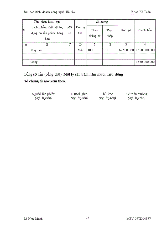 image for page Tổ chức công tác và phương pháp kế toán các phần hành kế toán tại công ty.