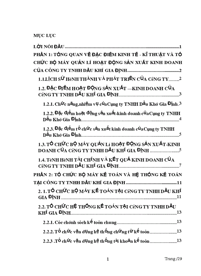 Tổ chức bộ máy kế toán và hệ thống kế toán tại công ty tnhh dầu khí gia định