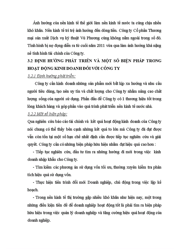 image for page Tình Hình Hoạt Động Kinh Doanh Của Công Ty Cổ phần Thương mại sản xuất Dịch vụ kỹ thuật Vũ Phương