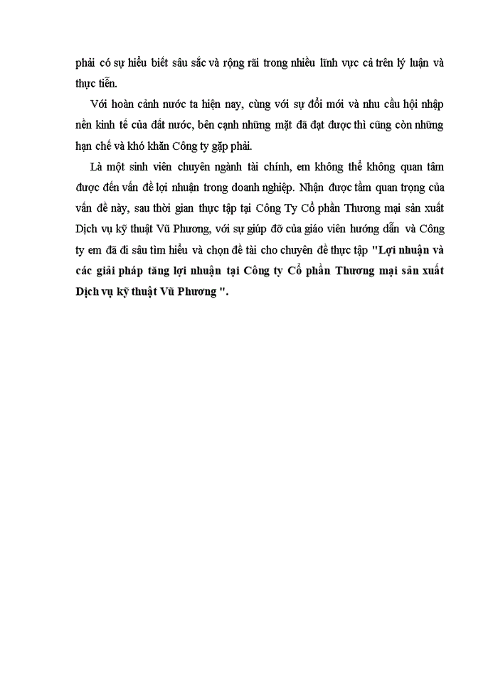 image for page Tình Hình Hoạt Động Kinh Doanh Của Công Ty Cổ phần Thương mại sản xuất Dịch vụ kỹ thuật Vũ Phương