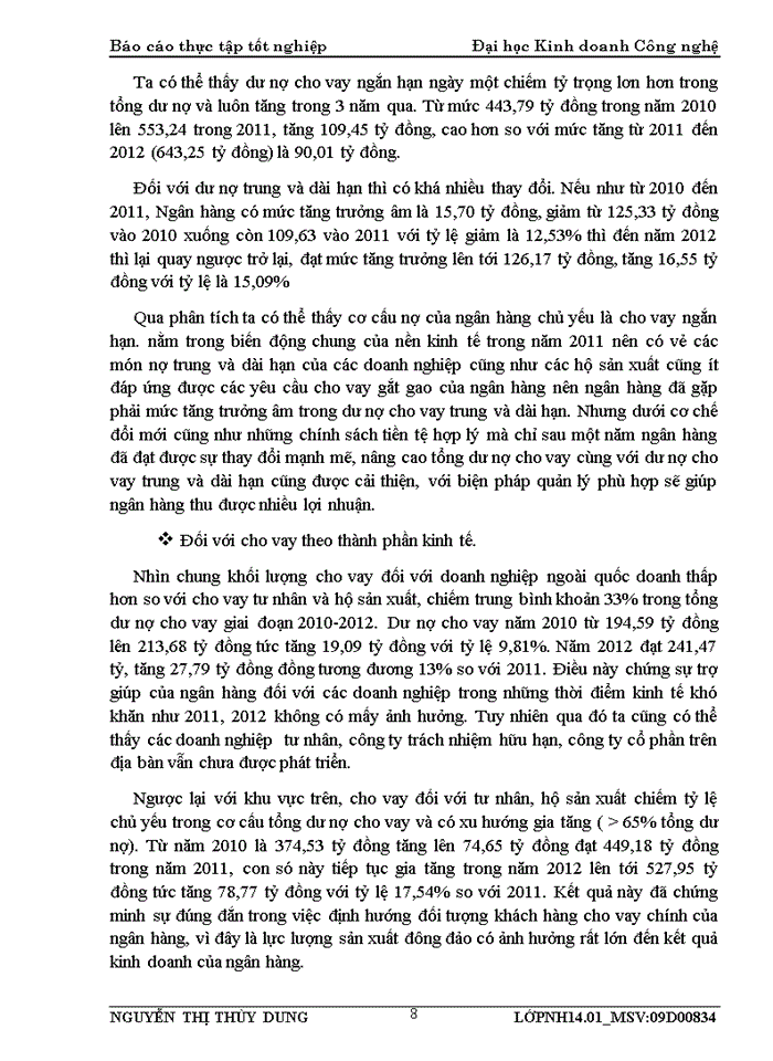 image for page Tổng quan về tình hình hoạt động kinh doanh của chi nhánh giai đoạn 2010 – 2012.