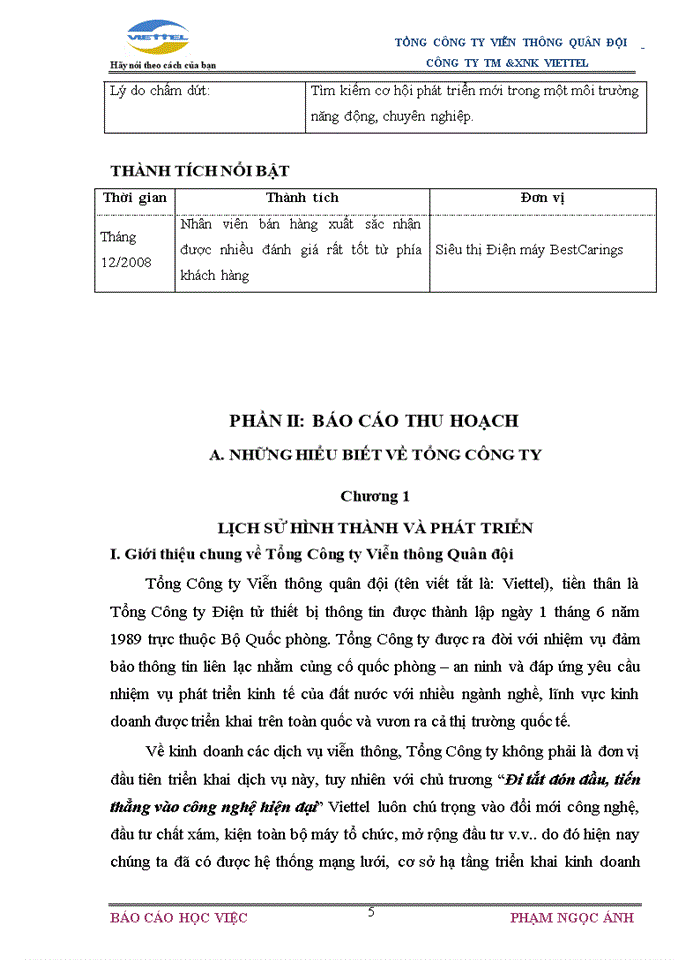 image for page Mô hình tổ chức của Công ty TM và XNK Viettel