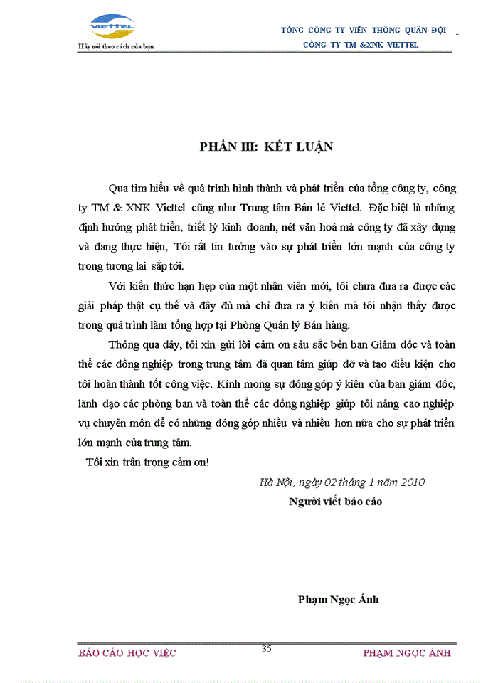 image for page Mô hình tổ chức của Công ty TM và XNK Viettel