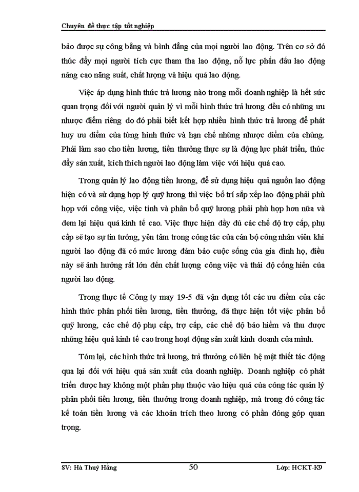 image for page Thực trạng kế toán tiền lương và các khoản trích theo lương ở Công ty may 19-5