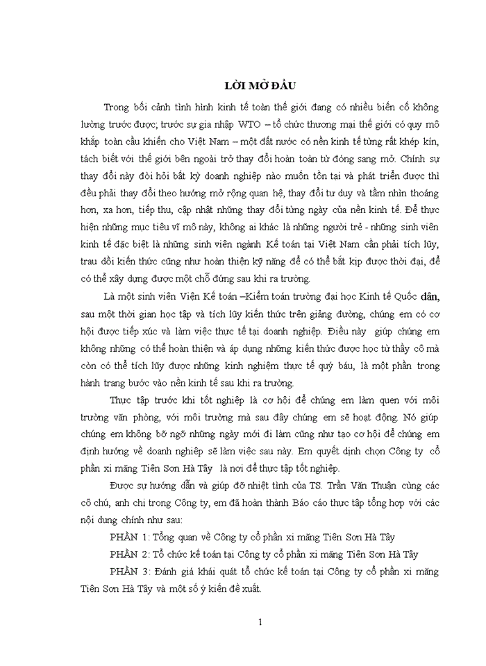 image for page Đặc điểm tổ chức bộ máy kế toán của Công ty cổ phần xi măng Tiên Sơn Hà Tây.