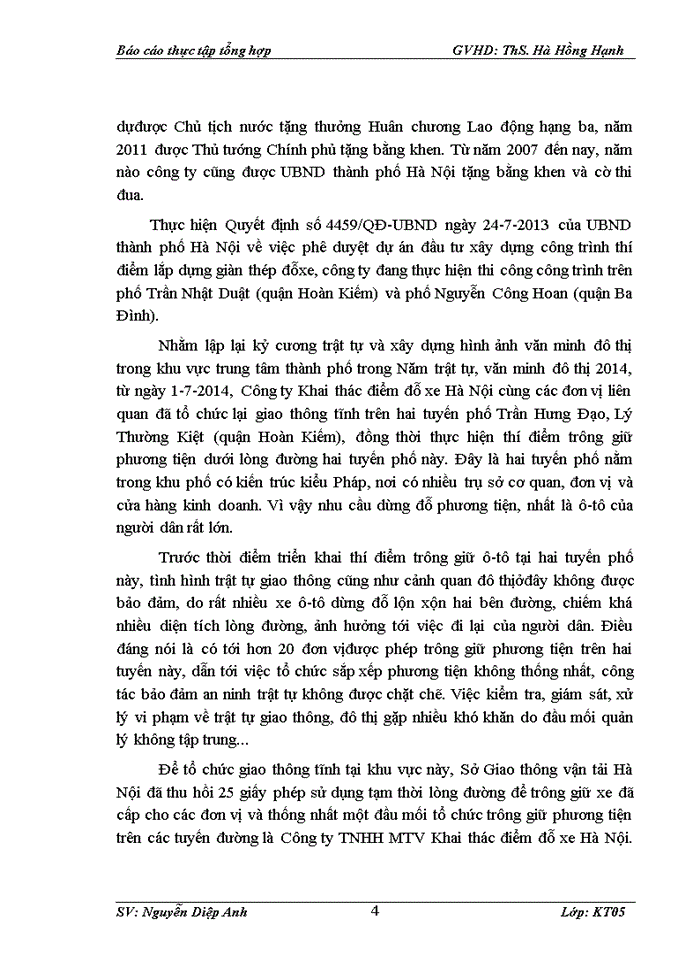 image for page Tổ chức bộ máy kế toán và hệ thống kế toán tại công ty khai thác điểm đỗ xe hà nội