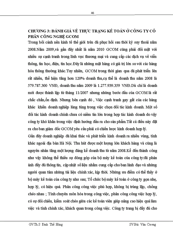 image for page Tổ chức bộ máy kế toán và hệ thống kế toán tại công ty cổ phần gcom