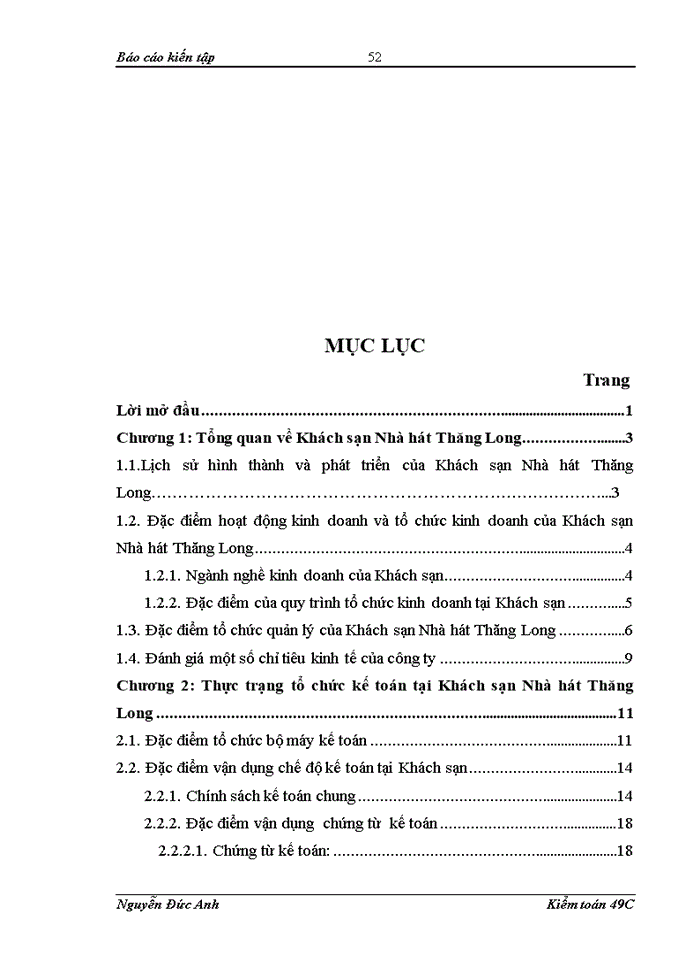 image for page Thực trạng tổ chức kế toán tại Khách sạn Nhà hát Thăng Long;