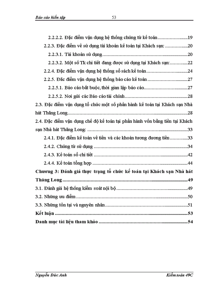 image for page Thực trạng tổ chức kế toán tại Khách sạn Nhà hát Thăng Long;