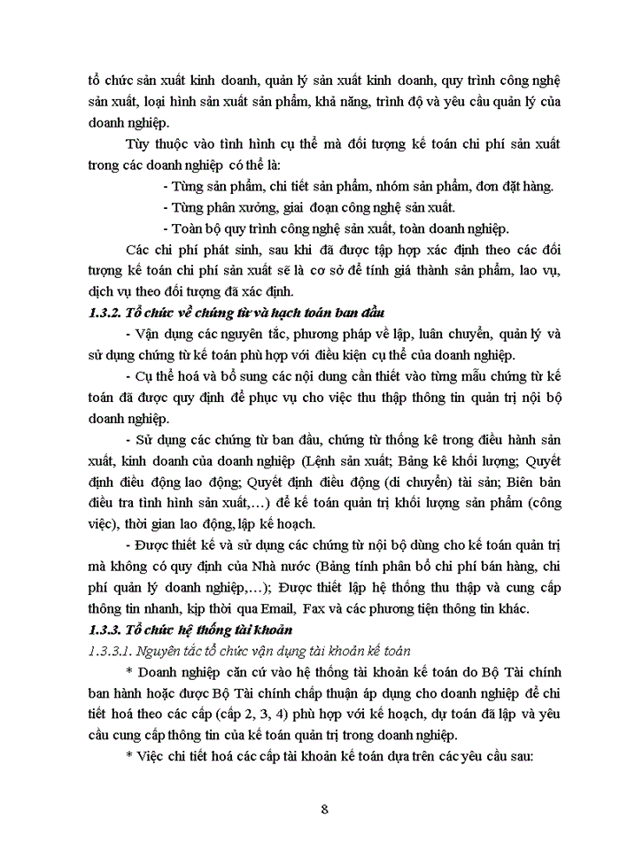 image for page Tổ chức công tác kế toán tập hợp chi phí sản xuất và tính giá thành sản phẩm tại Công ty TNHH một thành viên Chi Ha