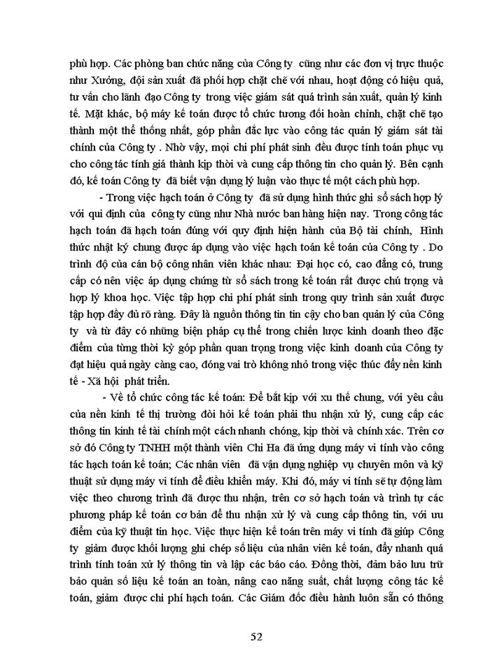 image for page Tổ chức công tác kế toán tập hợp chi phí sản xuất và tính giá thành sản phẩm tại Công ty TNHH một thành viên Chi Ha