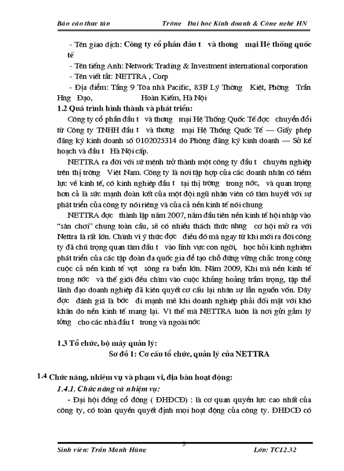 image for page : Thực trạng hoạt động tại Công ty cổ phần đầu tư và Thương mại Hệ Thống Quốc Tế.