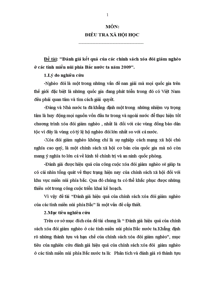 image for page Đánh giá kết quả của các chính sách xóa đói giảm nghèo ở các tỉnh miền núi phía Bắc nước ta năm 2009